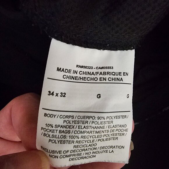 Nike Dri-FIT Standard Fit Mens Black Pants Size 34x32 - Picture 5 of 11